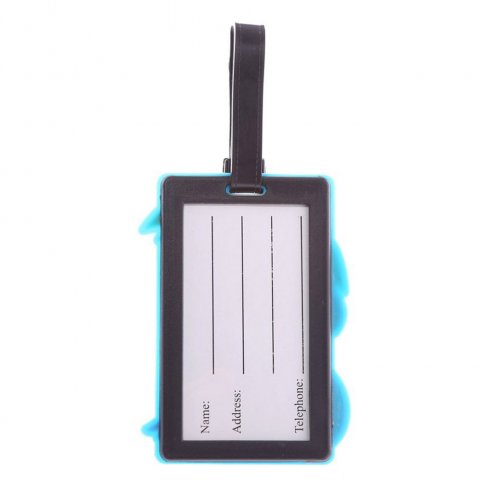 Adresslapp Flamingo med Palm