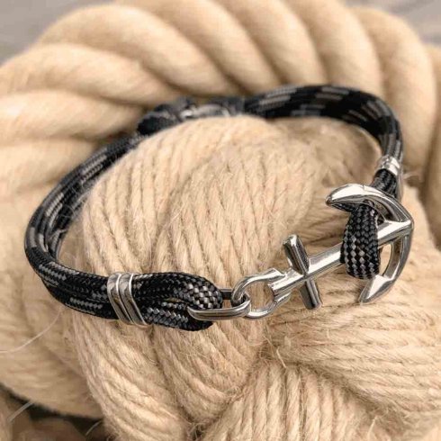 Ankare Armband Key West - Svart/Grå