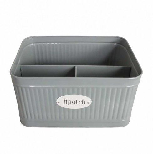 Brödburk med text i plåt Beige