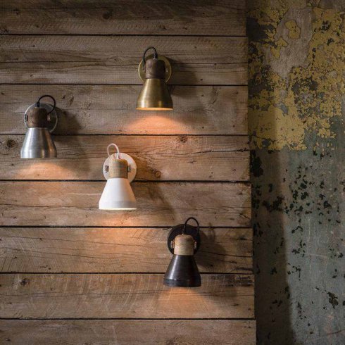 Industriell Vägglampa Ashby Spotlight Pale Silver - Pr Home