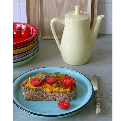 Assiett i retrostil Cabanaz 22 cm - Blå