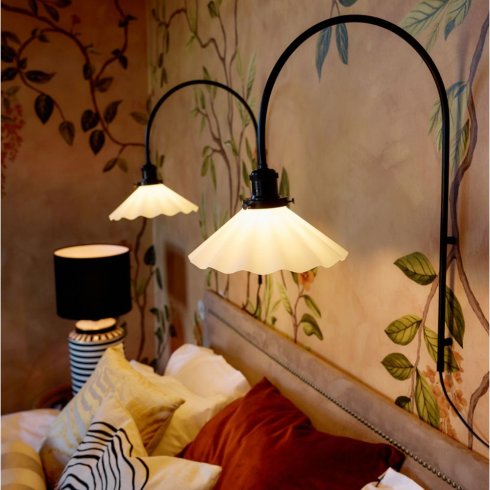 August vägglampa Opal Veckad 25 cm - Pr Home