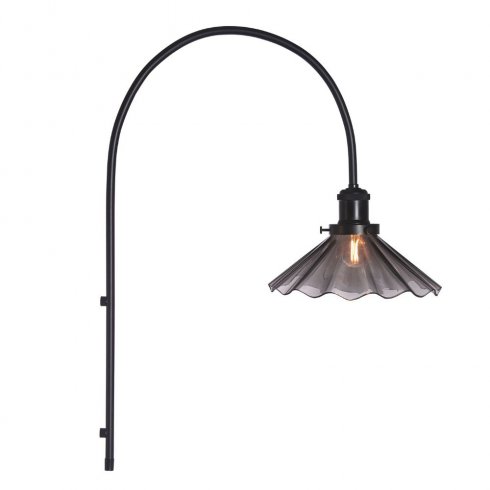 August vägglampa Svart Veckad 25 cm - Pr Home