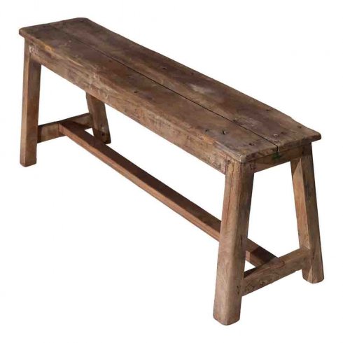 Klassisk träbänk i återvunnet trä 120 cm 