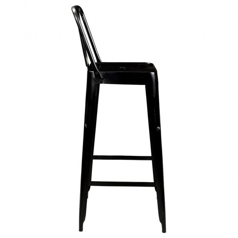 Barstol Copenhagen Svart med ryggstöd Trademark Living