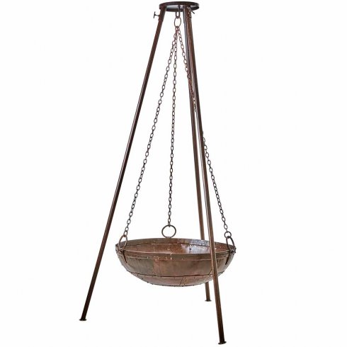 BARBEQUE Eldkorg Ø 80 cm med ställning Brun