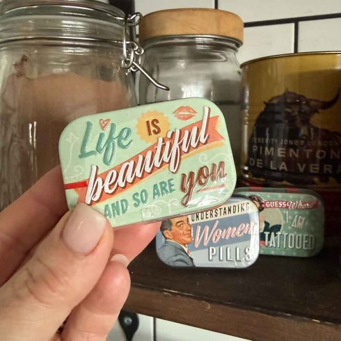 Pillerask Life is beautiful - med mintpastiller