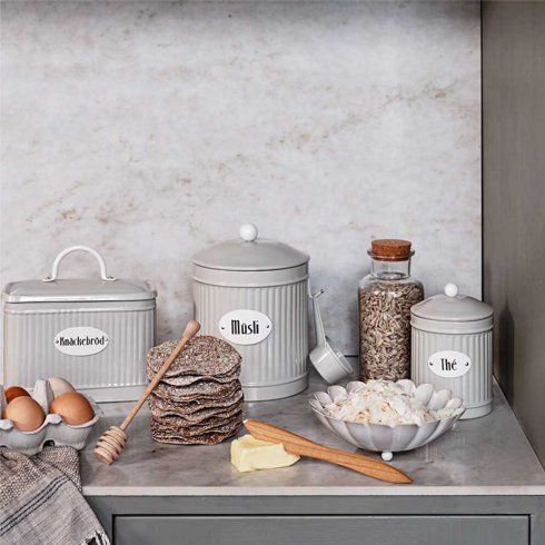 Retro teburk i järn - rund Beige