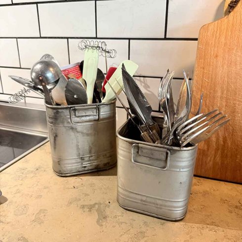 Plåtburk Kvadrat Rusty 2 set