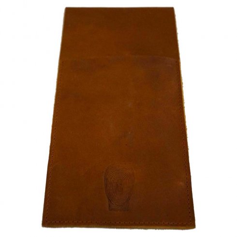 Bestickficka Läder Brun