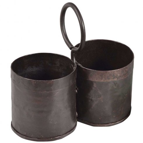 Dubbelhink i Järn med patina