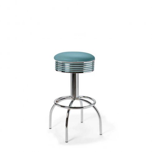 Diner barstol nostalgi utan rygg blå