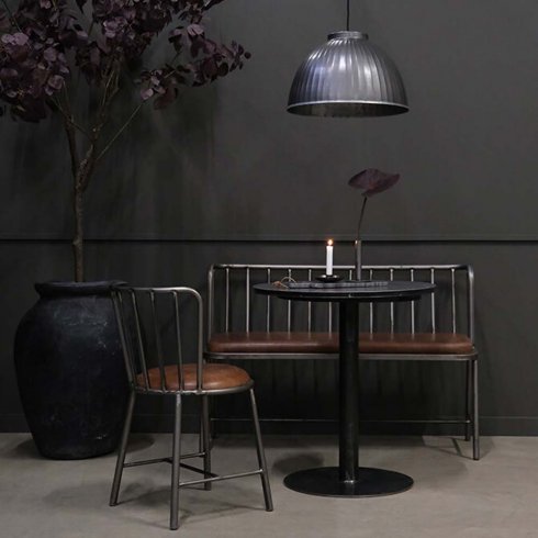 Rund bordsskiva i metall Ø 70 cm