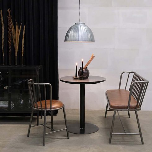 Rund bordsskiva i metall Ø 70 cm