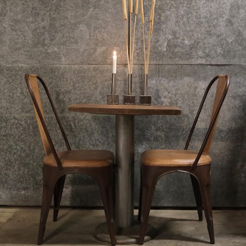 Amadeus träbordsskiva i återvunnet trä 70 x 70 cm