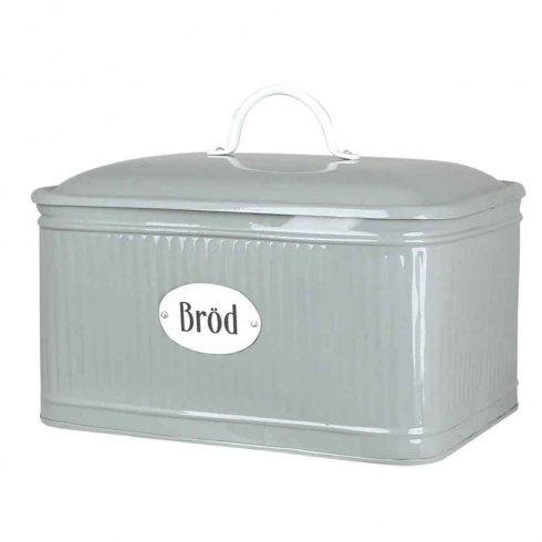 Brödburk med text i plåt Grön