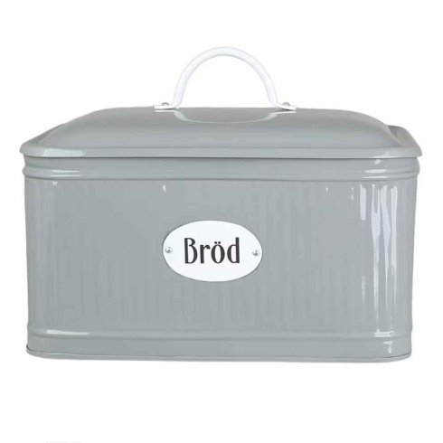 Brödburk med text i plåt Grön