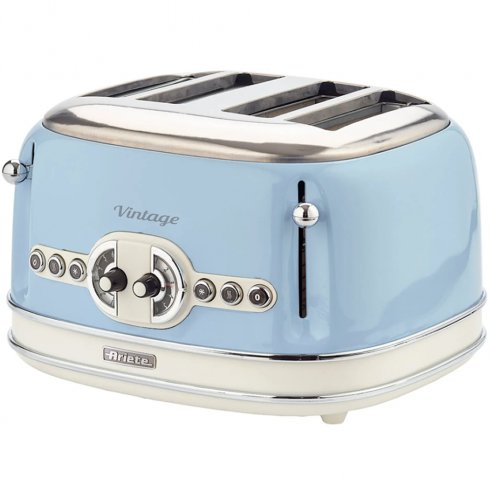 Ariete vintage brödrost 4 skivors blå