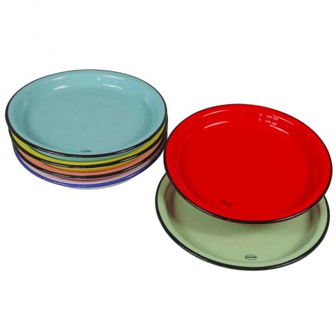 Assiett i retrostil Cabanaz 22 cm - Vit