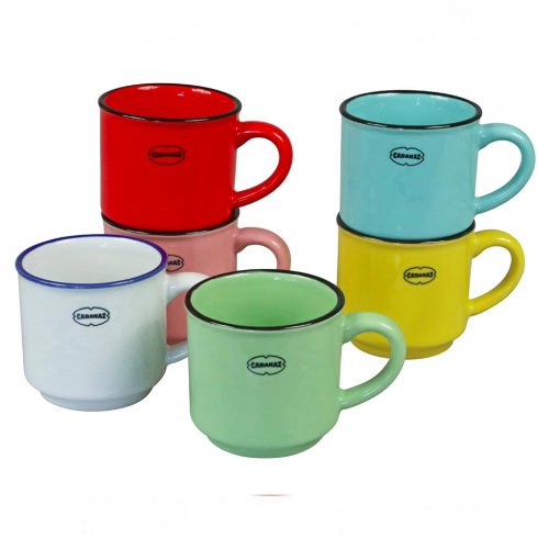 Espressomugg i retrostil Cabanaz - Rosa