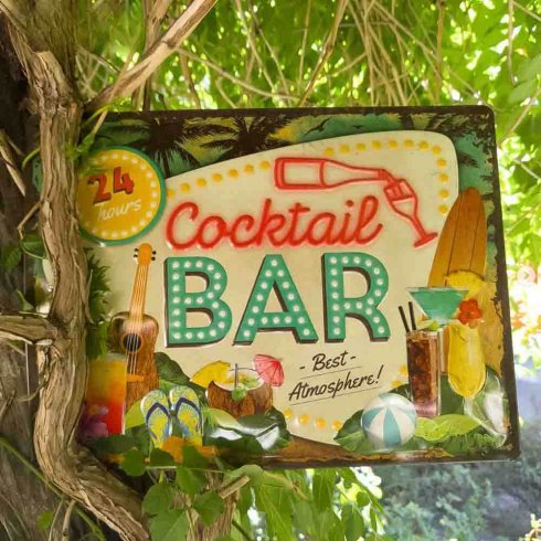 Cocktail bar skylt 30x40 cm