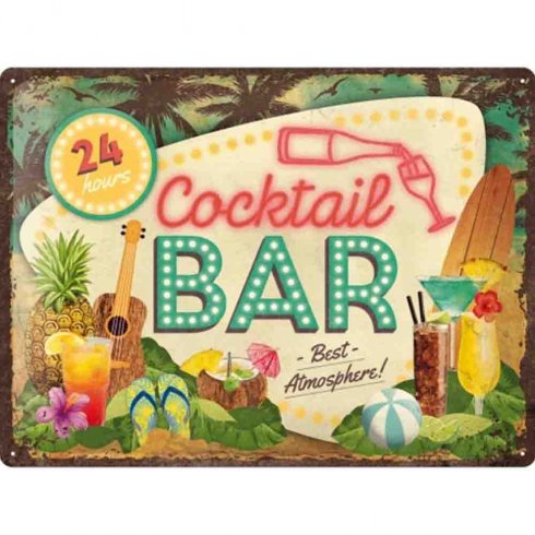 Cocktail bar skylt 30x40 cm