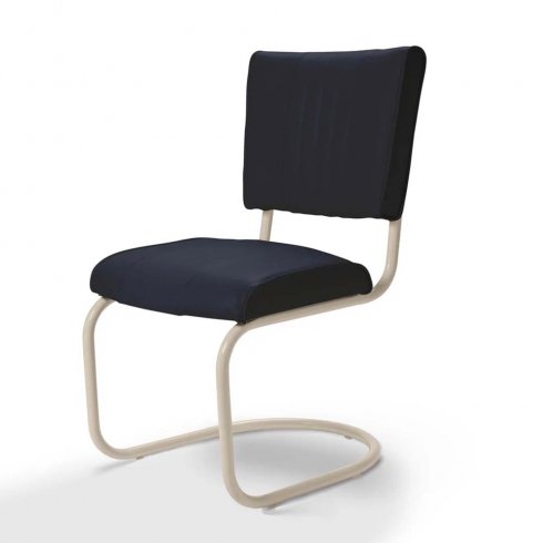 Retro stol creme swing enfärgad navy