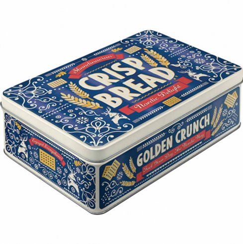 Platt plåtburk Crisp Bread