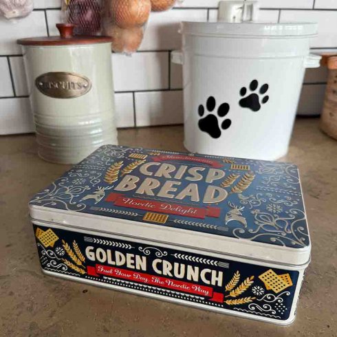 Platt plåtburk Crisp Bread