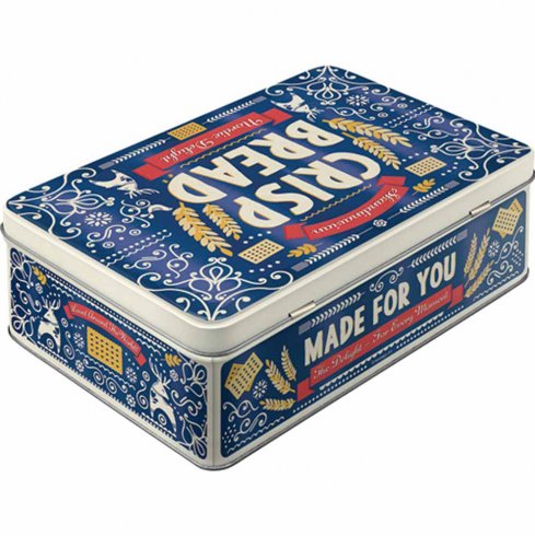 Platt plåtburk Crisp Bread