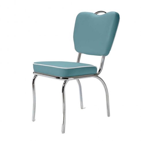 Diner stol med nitar blå