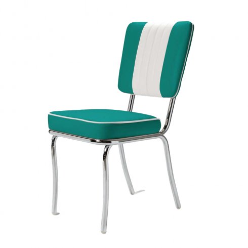 Diner stol tvåfärgad petrol
