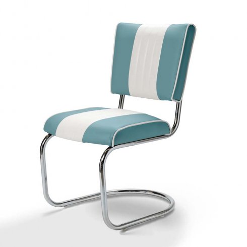 Retro stol swing tvåfärgad blå