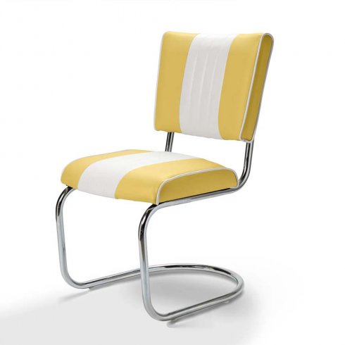 Retro stol swing tvåfärgad gul