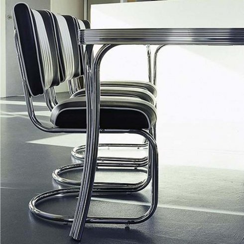 Retro stol swing tvåfärgad svart