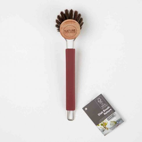 Diskborste Nature med Silikonhandtag Burgundy