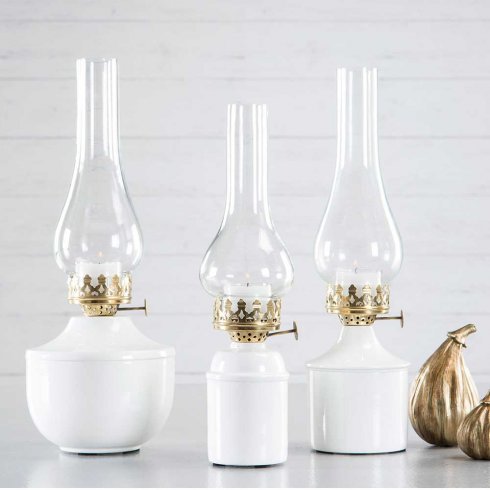 Ljusstake för värmeljus emalj Juno Vit 