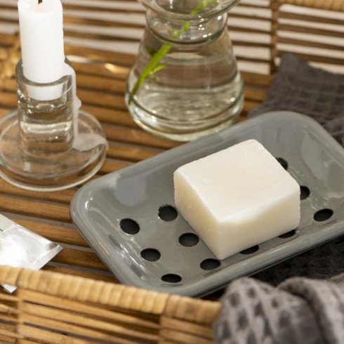 Tvålkopp grå emalj