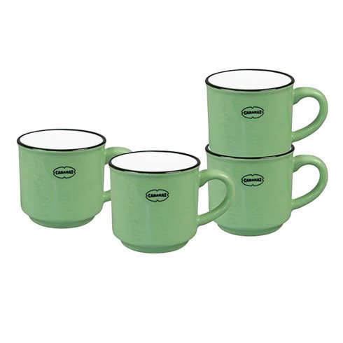 Espressomugg i retrostil Cabanaz - Grön