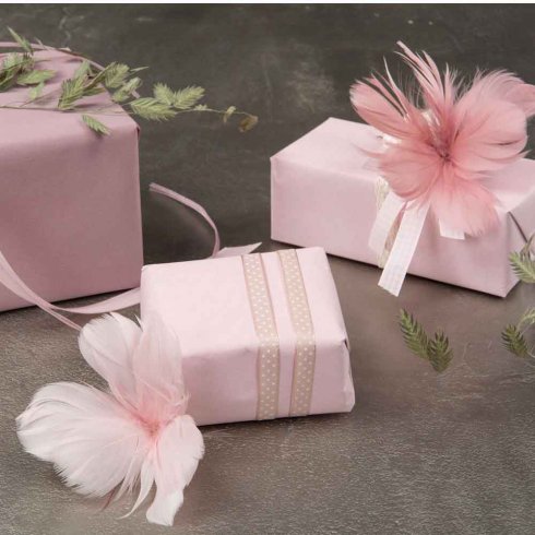 Fjäder Blomma Gammelrosa 12 pack