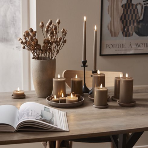 Antikljus mullvad LED Låga 2 -pack med fjärrkontroll