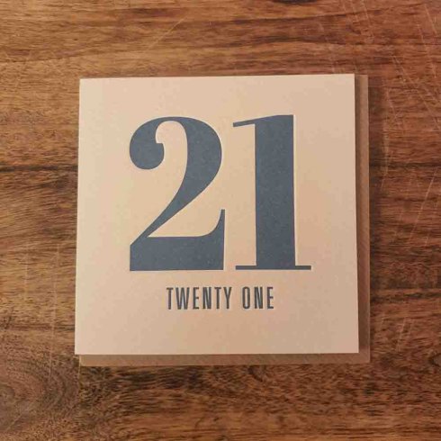 Kort födelsedag 21 år