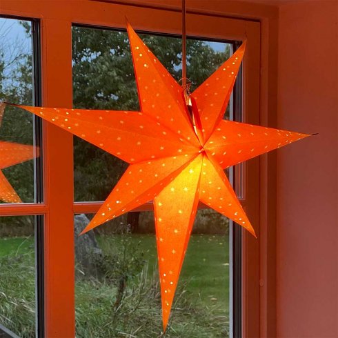 Juldekoration Adventsstjärna Orange 1941