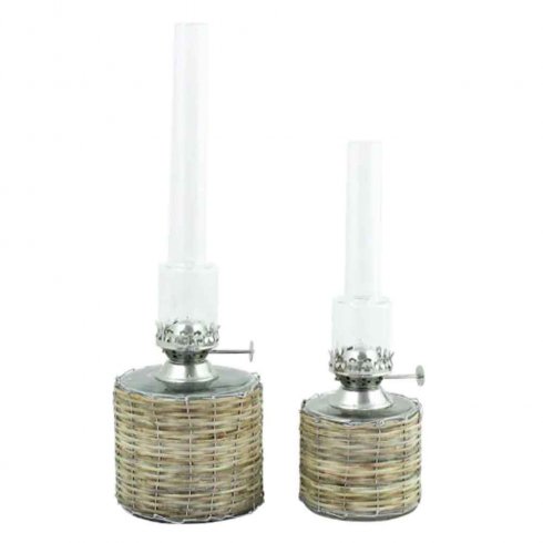 Fotogenlampa Rak Korg Nickel Liten Ø 8 x 25 cm