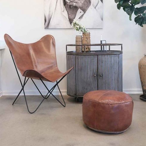 Lazenby Loungestol i buffelläder Trademark Living