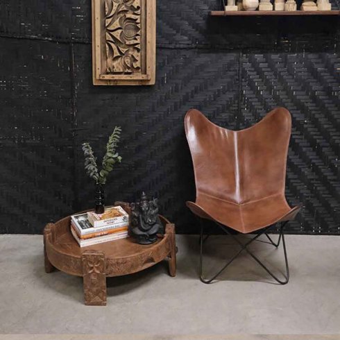 Lazenby Loungestol i buffelläder Trademark Living
