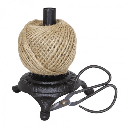 Snörhållare i järn med sax & snöre