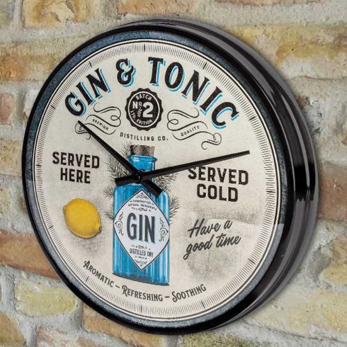 Väggklocka Gin & Tonic 31 cm