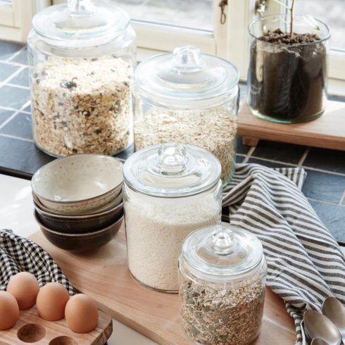 Glasburk med glaslock 5,5 L