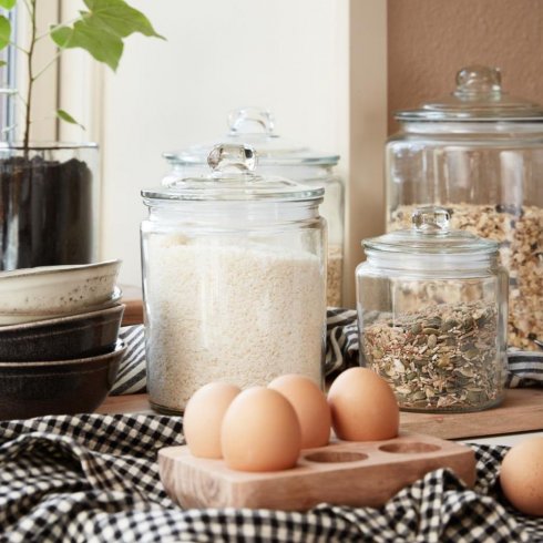 Glasburk med glaslock 1,9 L